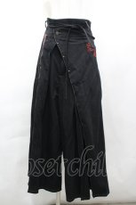 画像1: Desoro Works / 悪鬼討伐洋袴  黒Ｘ赤 I-26-04-29-097-GO-PA-SA-ZI (1)