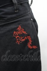 画像3: Desoro Works / 悪鬼討伐洋袴  黒Ｘ赤 I-26-04-29-097-GO-PA-SA-ZI (3)