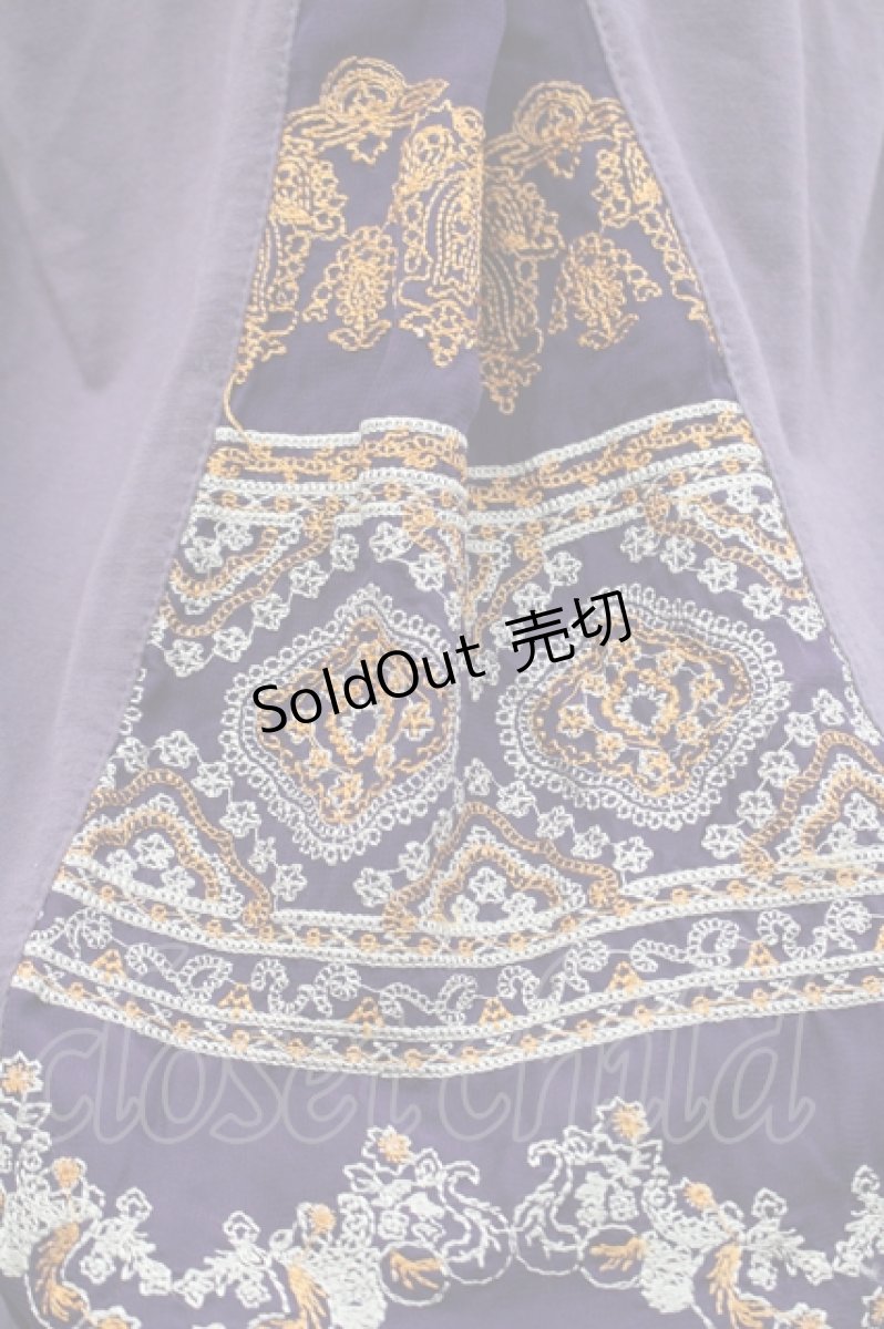 画像3: axes femme / 刺繍デザインプルオーバー M パープル I-26-04-29-009-AX-TO-TE-ZI (3)