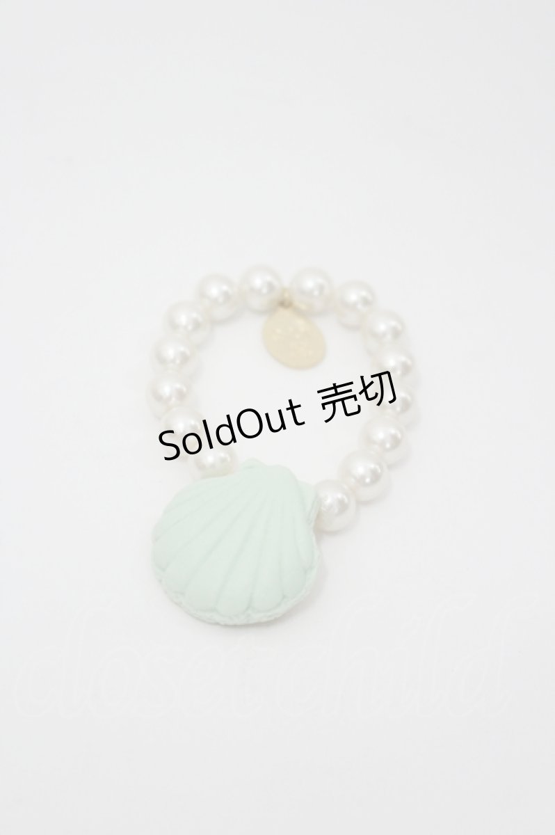 画像1: Q-pot. / シェルマカロンブレスレット  ミントＸ白 I-26-04-29-106-QP-AC-SA-ZI (1)