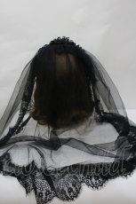 画像3: Triple fortune / レースローズヴェールヘッドドレス  黒 I-26-04-29-108-EL-AC-SA-ZI (3)
