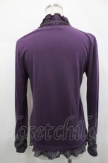 画像2: axes femme / 首元レース切替ビジュープルオーバー M パープル I-26-04-29-010-AX-TO-TE-ZI (2)