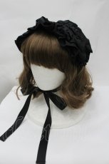 画像1: ATELIER PIERROT / Gathered Bloom Headdress ヘッドドレス  黒 I-26-04-29-112-EL-AC-SA-ZI (1)