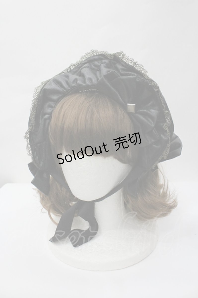 画像1: metamorphose / レザーハーフボンネット  黒Ｘゴールド I-26-04-29-113-ME-AC-SA-ZI (1)