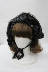 画像1: metamorphose / レザーハーフボンネット  黒Ｘゴールド I-26-04-29-113-ME-AC-SA-ZI (1)