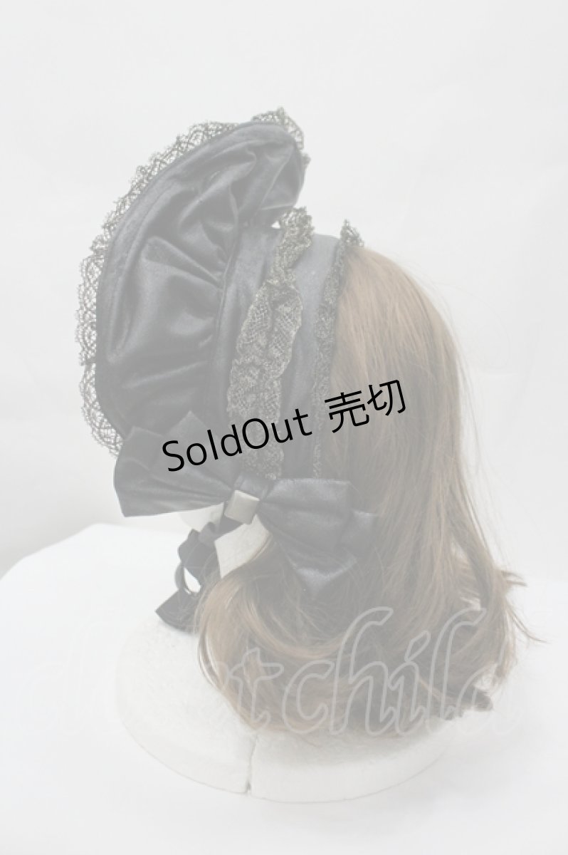 画像2: metamorphose / レザーハーフボンネット  黒Ｘゴールド I-26-04-29-113-ME-AC-SA-ZI (2)