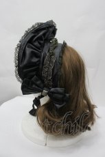 画像2: metamorphose / レザーハーフボンネット  黒Ｘゴールド I-26-04-29-113-ME-AC-SA-ZI (2)