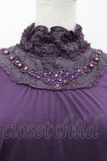 画像3: axes femme / 首元レース切替ビジュープルオーバー M パープル I-26-04-29-010-AX-TO-TE-ZI (3)