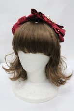 画像1: Hoshibako Works / リボンタルトカチューシャ  赤 I-26-04-29-120-LO-AC-SA-ZI (1)