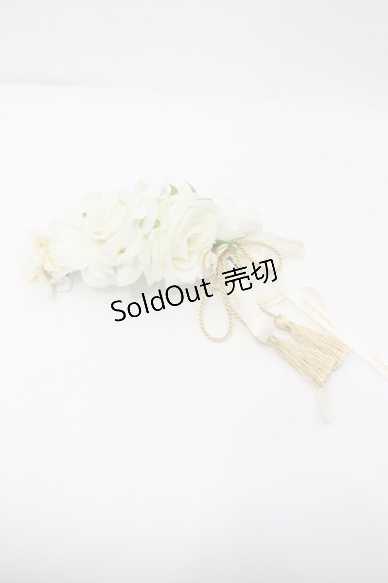 画像1: Triple fortune / ローズリボンタッセルヘッドドレス  アイボリー I-26-04-29-121-EL-AC-SA-ZI (1)