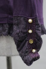 画像5: axes femme / 首元レース切替ビジュープルオーバー M パープル I-26-04-29-010-AX-TO-TE-ZI (5)