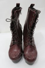 画像2: YOSUKE / レースアップストームショートブーツ M ボルドー I-26-04-29-125-PU-SH-SA-ZI (2)