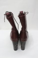 画像3: YOSUKE / レースアップストームショートブーツ M ボルドー I-26-04-29-125-PU-SH-SA-ZI (3)