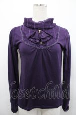 画像1: axes femme / レースヨークタートルネックカットソー M パープル I-26-04-29-011-AX-TO-TE-ZI (1)