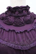 画像3: axes femme / 薔薇モチーフハイネックカットソー M パープル I-26-04-29-012-AX-TO-TE-ZI (3)