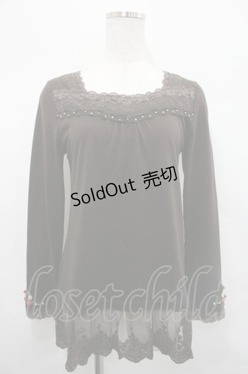 画像1: axes femme / 袖口ガーデンロングインナー M ブラウン I-26-04-29-013-AX-TO-TE-ZI (1)