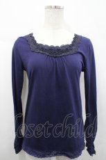 画像1: axes femme / 袖ギャザープルオーバー M ネイビー I-26-04-29-019-AX-TO-TE-ZI (1)