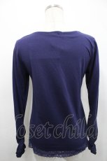 画像2: axes femme / 袖ギャザープルオーバー M ネイビー I-26-04-29-019-AX-TO-TE-ZI (2)