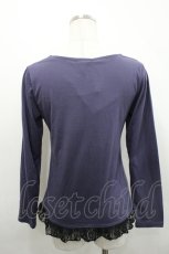 画像2: axes femme / レースアップカットソー M パープル I-26-04-29-021-AX-TO-TE-ZI (2)