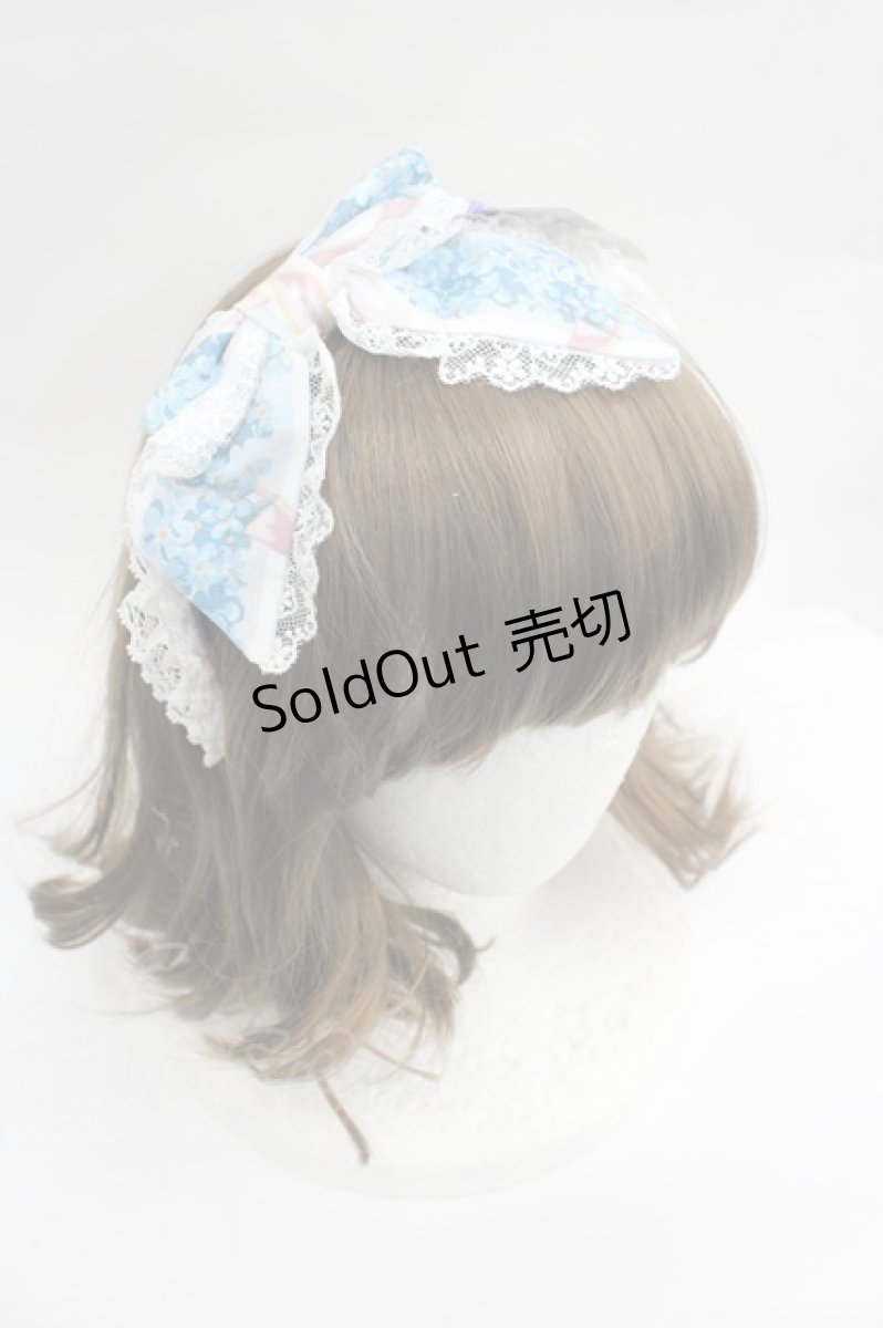 画像1: Angelic Pretty / Romantic Little Gardenカチューシャ  サックス I-26-04-30-078-AP-AC-SA-ZI (1)