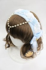 画像1: ALICE and the PIRATES / セイレーンパールヘッドドレスカチューシャ  サックス I-26-04-30-085-PA-AC-SA-ZI (1)