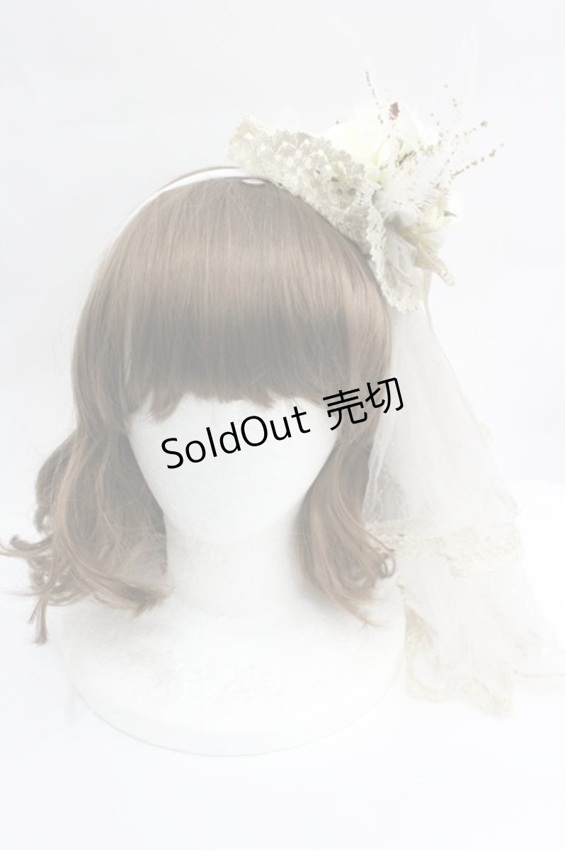 画像2: BABY,THE STARS SHINE BRIGHT / Papillonnage en eclatsヴェール付きカチューシャ  生成りＸゴールド I-26-04-30-088-BA-AC-SA-ZI (2)