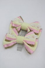 画像1: Angelic Pretty / Dreamリボンパールコーム  イエローＸピンク I-26-04-30-032-AP-AC-SA-ZI (1)