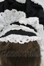 画像2: BABY,THE STARS SHINE BRIGHT / Rose Lace Rococoボンネット  黒Ｘ白 I-26-04-30-047-BA-AC-SA-ZI (2)