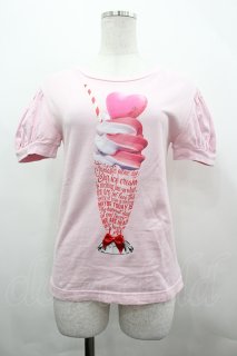 MILK♡sweetリブT 未使用 MILK（ミルク）の古着 ロリィタトップス！