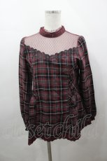 画像1: axes femme / チェック柄ペプラムBL M アカ I-26-05-02-045-AX-BL-SA-ZI (1)