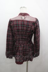 画像3: axes femme / チェック柄ペプラムBL M アカ I-26-05-02-045-AX-BL-SA-ZI (3)