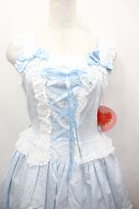 画像2: BABY,THE STARS SHINE BRIGHT / Strawberry Dropsジャンパースカート  サックス I-26-05-02-069-BA-OP-SA-ZI (2)
