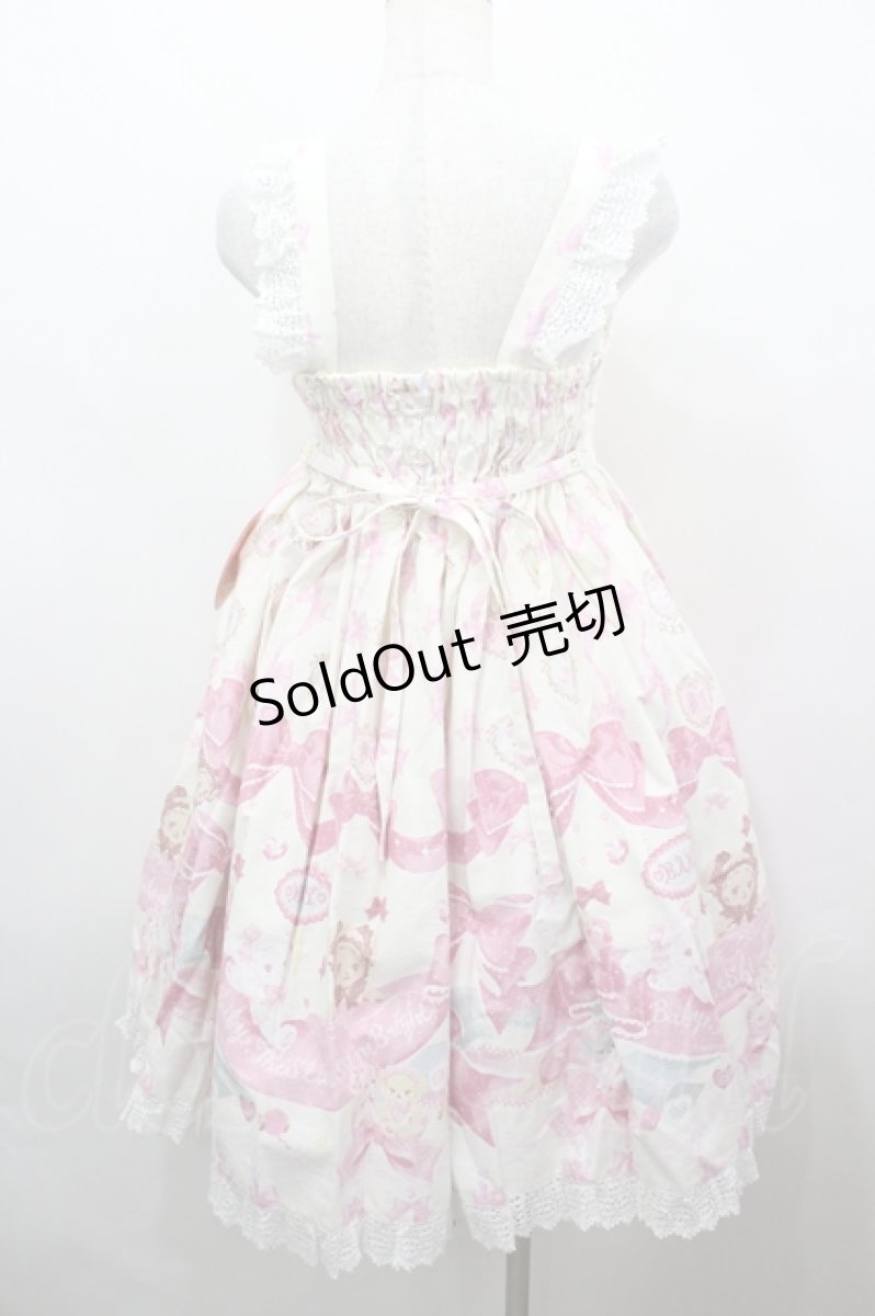 画像3: BABY,THE STARS SHINE BRIGHT / くみゃちゃんの Ribbon C’est Bon Belle Journee柄ジャンパースカートI  生成り I-26-05-02-081-BA-OP-SA-ZI (3)