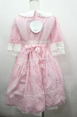 画像3: BABY,THE STARS SHINE BRIGHT / シャーメインワンピース  ピンクＸ白チェック I-26-05-02-082-BA-OP-SA-ZI (3)