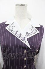 画像2: axes femme / 薔薇×時計刺繍ドッキングワンピース F パープル I-26-05-02-103-AX-OP-SA-ZI (2)