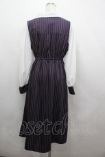 画像3: axes femme / 薔薇×時計刺繍ドッキングワンピース F パープル I-26-05-02-103-AX-OP-SA-ZI (3)
