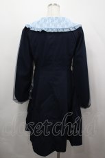 画像3: axes femme POETIQUE / フリル襟ガーリートレンチ M 紺 I-26-05-02-104-AX-CO-SA-ZI (3)