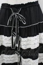 画像2: PINK HOUSE / ローンフリルスカート F 黒×白 I-26-05-02-122-LO-SK-TE-ZI (2)