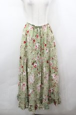 画像1: PINK HOUSE / オーナメントローズプリントスカート  ハッカ I-26-05-02-124-LO-SK-TE-ZI (1)