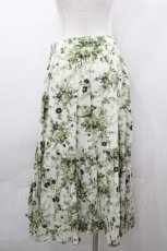 画像3: INGEBORG / 花柄スカート 9号 オフ×グリーン I-26-05-02-125-LO-SK-TE-ZI (3)