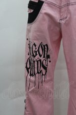 画像2: ALGONQUINS / ZIPポケットパンツ  ピンクＸ黒 I-26-05-02-129-AL-PA-SA-ZI (2)