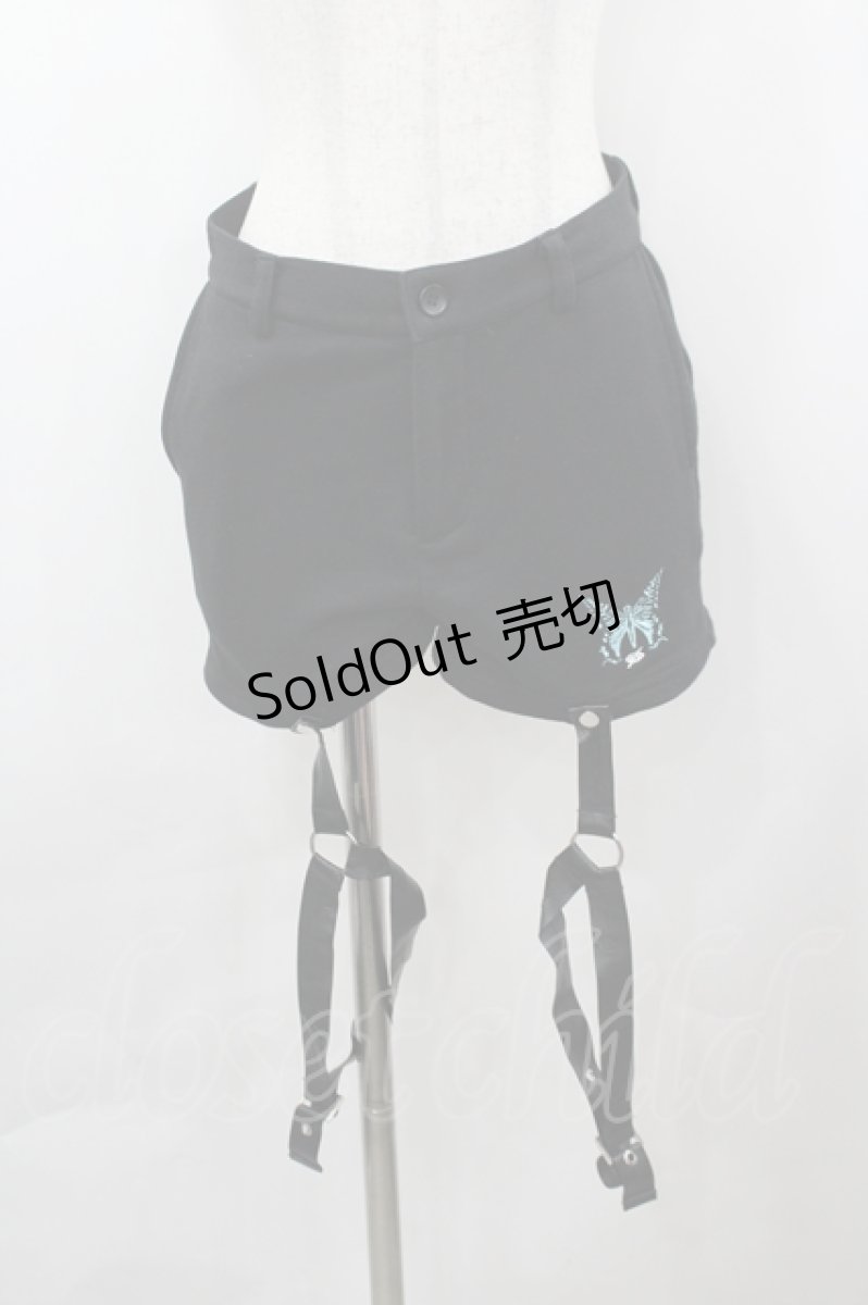 画像1: KRY CLOTHING / 「KUIKOME」ハーネスガーター付きショートパンツ L 黒 I-26-05-02-130-PU-PA-SA-ZI (1)