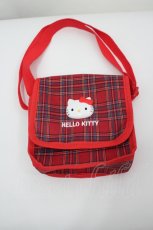 画像1: サンリオ / Hello Kitty チェック柄ポシェット  赤 I-26-05-02-133-LO-BG-TE-ZI (1)