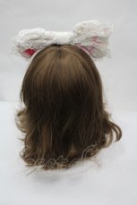 画像2: BABY, THE STARS SHINE BRIGHT / くみゃちゃんの Ribbon Ribbon C’est Bon Belle Journee柄リボンカチューシャ  生成り I-26-05-02-134-BA-AC-SA-ZI (2)