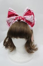 画像1: BABY, THE STARS SHINE BRIGHT / くみゃちゃんの Ribbon Ribbon C’est Bon Belle Journee柄リボンカチューシャ  エンジ I-26-05-02-135-BA-AC-SA-ZI (1)