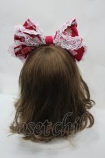 画像2: BABY, THE STARS SHINE BRIGHT / くみゃちゃんの Ribbon Ribbon C’est Bon Belle Journee柄リボンカチューシャ  エンジ I-26-05-02-135-BA-AC-SA-ZI (2)