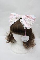 画像1: BABY, THE STARS SHINE BRIGHT / くみゃちゃんの Ribbon Ribbon C’est Bon Belle Journee柄リボンカチューシャ  ピンク I-26-05-02-137-BA-AC-SA-ZI (1)