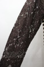 画像3: axes femme / 袖レースボーダートップス  ブラウン I-26-05-02-027-AX-TO-SA-ZI (3)