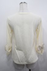 画像2: axes femme / ドットシフォンレースカットソー  キナリ I-26-05-04-034-AX-TO-SA-ZI (2)