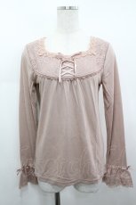 画像1: axes femme / 袖レーシーインナーPO M アワピンク I-26-05-04-036-AX-TO-SA-ZI (1)